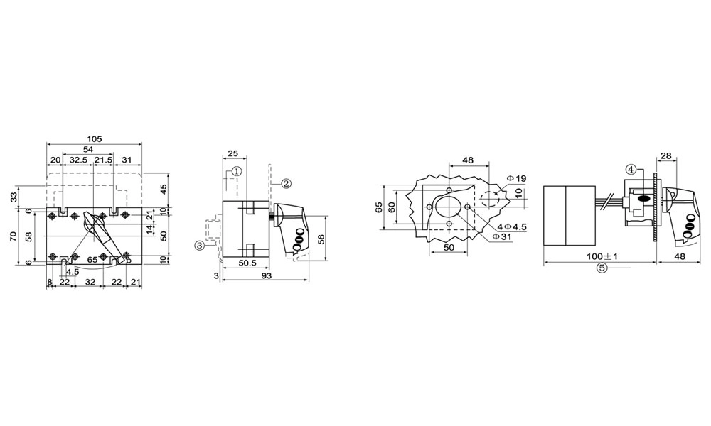 3 Phase 200 Amp Non Fused Disconnect Switch